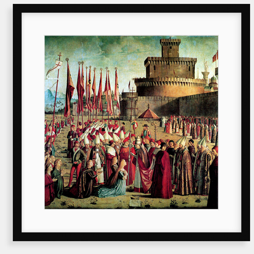 The Pilgrims are met by Pope Cyriacus in front of the Walls of Rome (The Legend of Saint Ursula), 1497 by Vittore Carpaccio