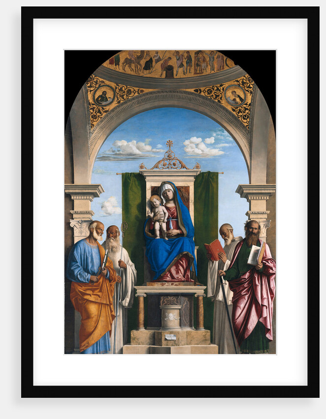 Enthroned Madonna with Child and Saints Peter, Romuald, Benedict and Paul, ca 1595 by Giovanni Battista Cima da Conegliano