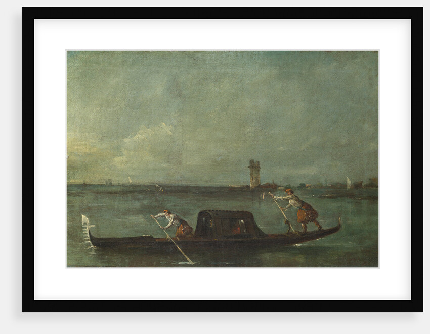 A Gondola on the Lagoon near Mestre, after 1780 by Francesco Guardi