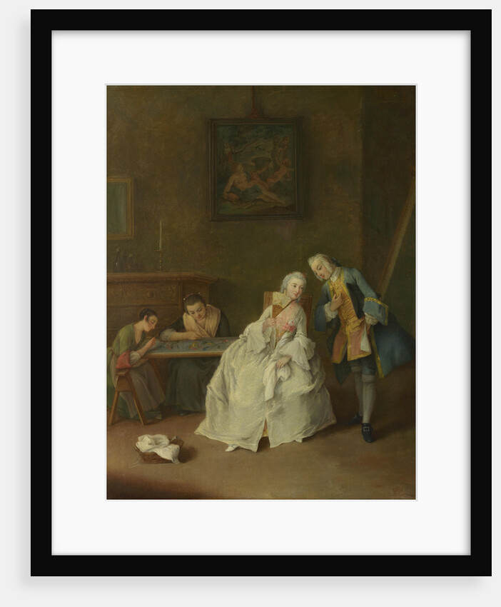 A Lady receiving a Cavalier, 1747-1755 by Pietro Longhi