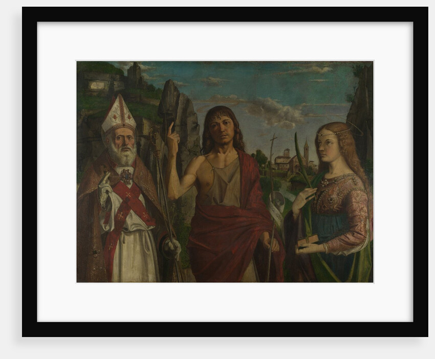 Saint Zeno, Saint John the Baptist and a Female Martyr, c. 1495 by Bartolomeo Montagna