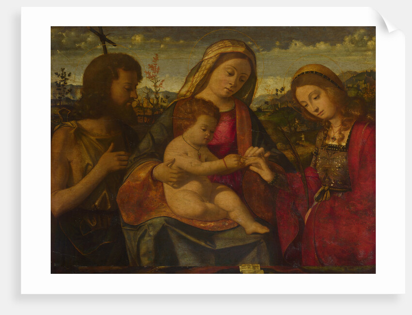 The Virgin and Child with Saints John the Baptist and Catherine, 1504 by Andrea Previtali