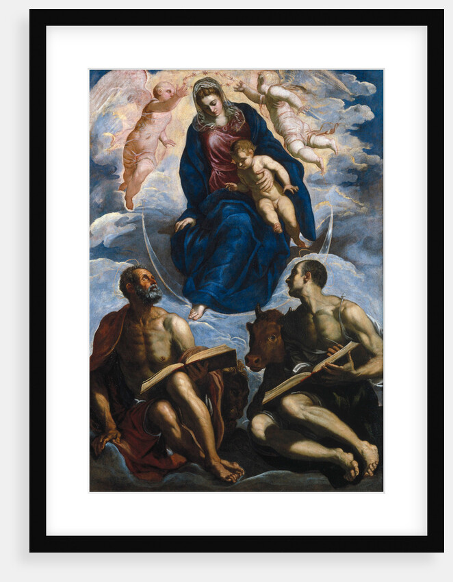 Mary with the Child, Venerated by Saint Mark and Saint Luke, before 1570 by Jacopo Tintoretto