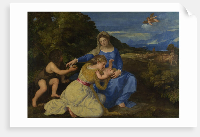 The Virgin and Child with the young Saint John the Baptist (The Aldobrandini Madonna), ca 1532 by Titian