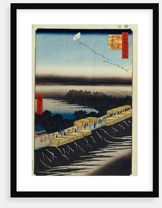 Nihon Embankment and Yoshiwara by Utagawa Hiroshige