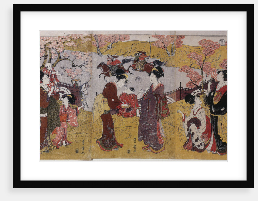 The Third Month, Triptych by Utagawa Toyohiro