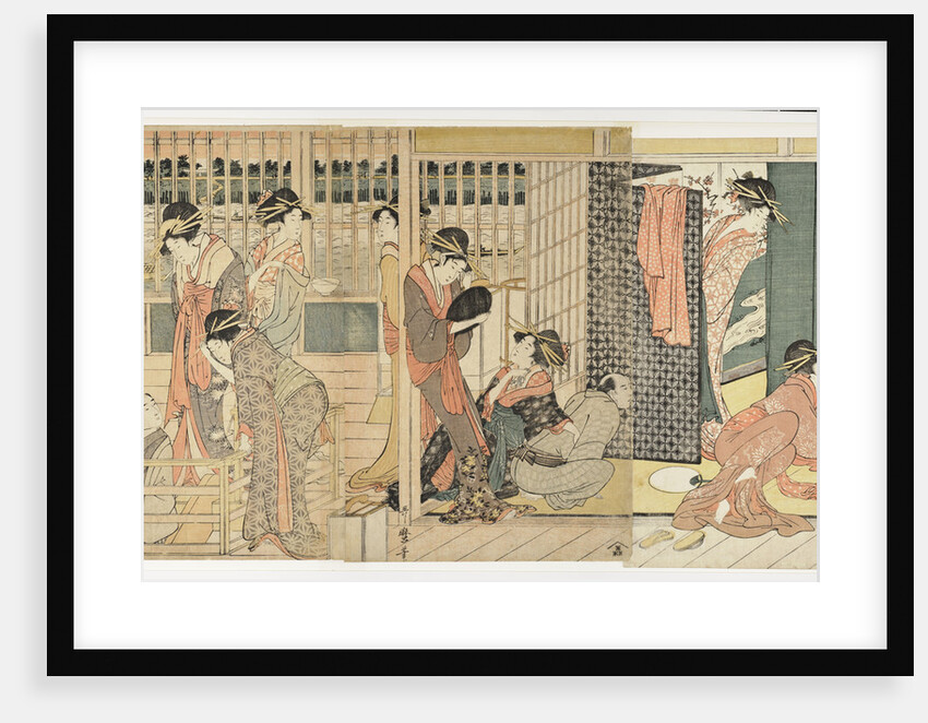 Morning Parting at the Temporary Lodgings of the Pleasure Quarter, 1801 by Kitagawa Utamaro