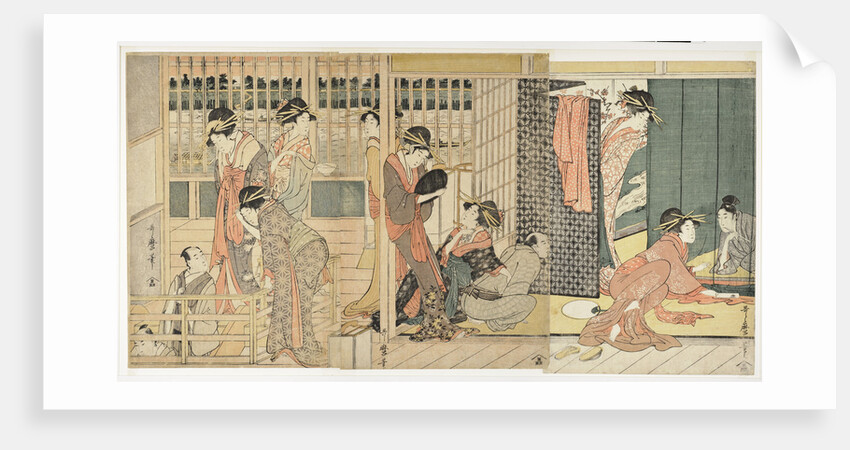 Morning Parting at the Temporary Lodgings of the Pleasure Quarter, 1801 by Kitagawa Utamaro