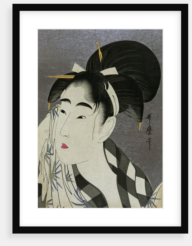 Woman wiping sweat, 1798 by Kitagawa Utamaro