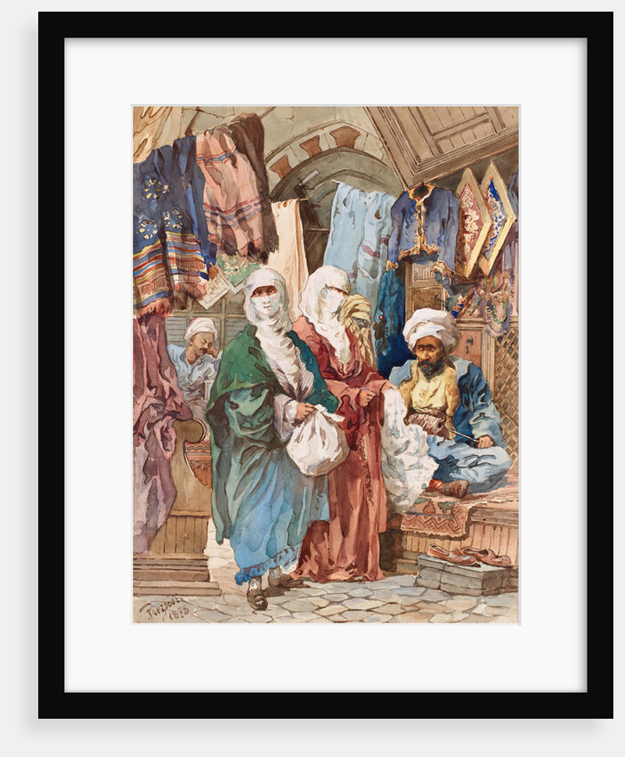 The Silk Bazaar by Amedeo Preziosi
