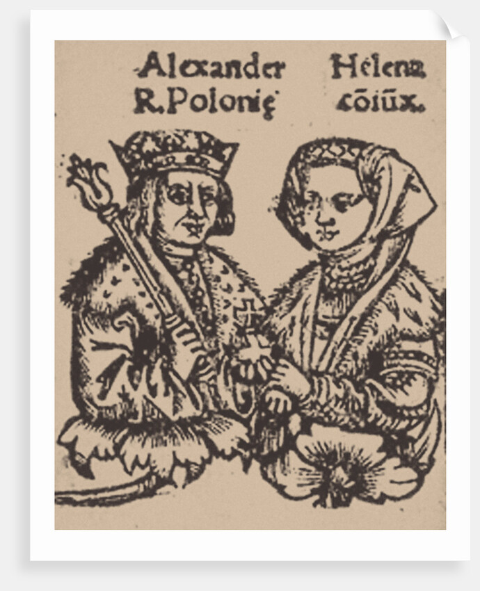 Helena Ivanovna of Moscow with Alexander Jagiellon, 1519 by Anonymous