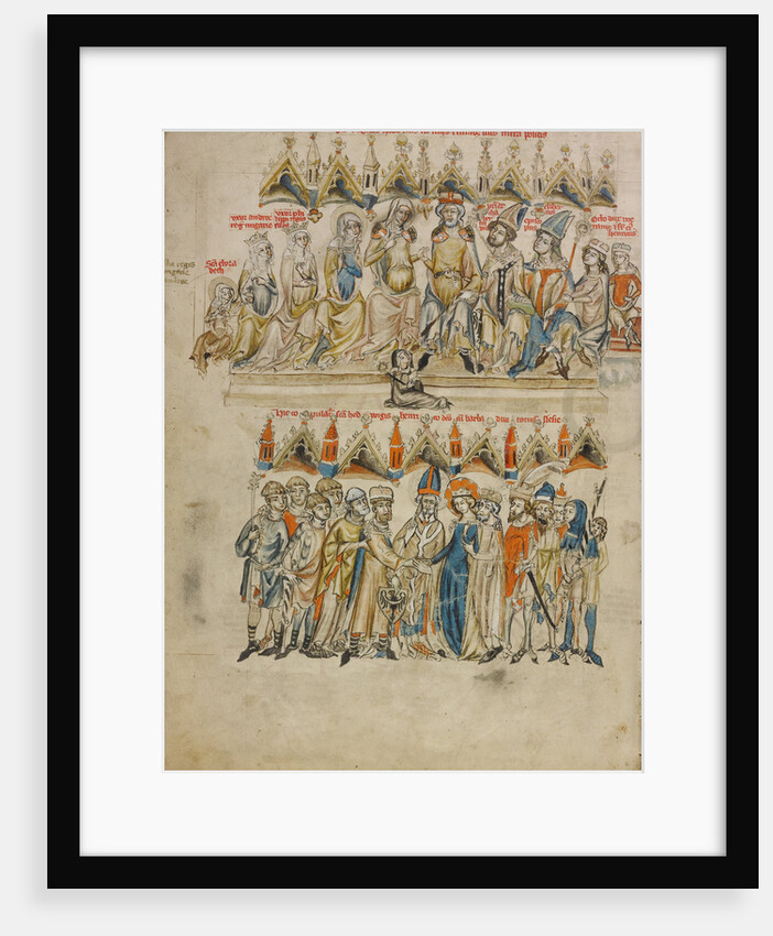 Family of Berthold IV of Merania. The Marriage of Hedwig and Heinrich, 1353 by Court workshop of Duke Ludwig I of Liegnitz