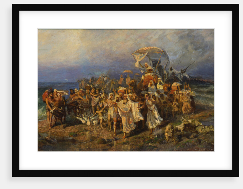 The Israelites crossing of the Red Sea, Second Half of the 19th cen by Vasilii Alexandrovich Kotarbinsky