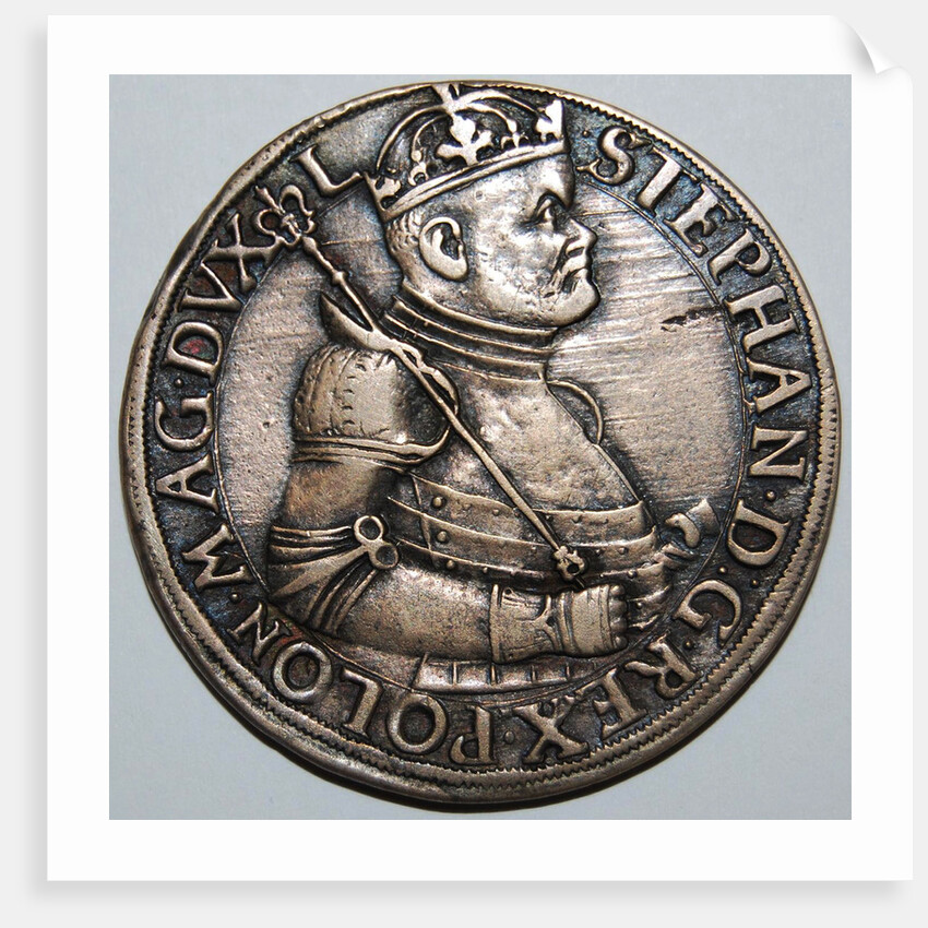 The Thaler of Stephen Báthory, King of Poland (Obverse), 1580 by West European Coins Numismatic