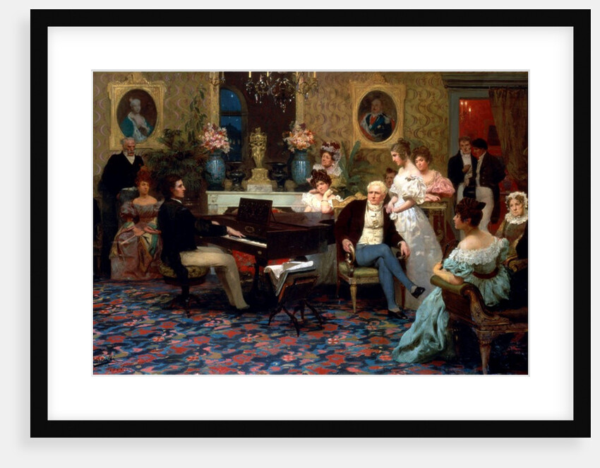 Chopin Playing the Piano in Prince Radziwills Salon, 1887 by Henryk Siemiradzki