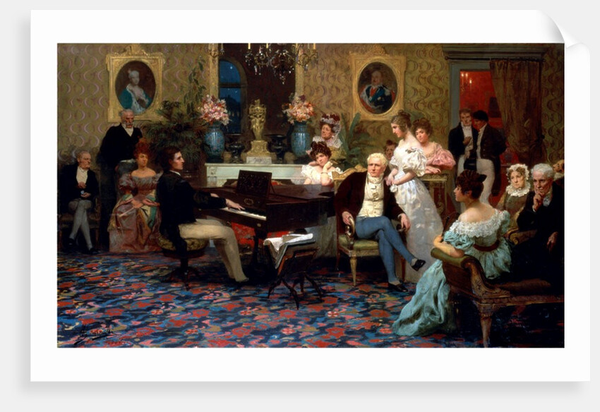 Chopin Playing the Piano in Prince Radziwills Salon, 1887 by Henryk Siemiradzki