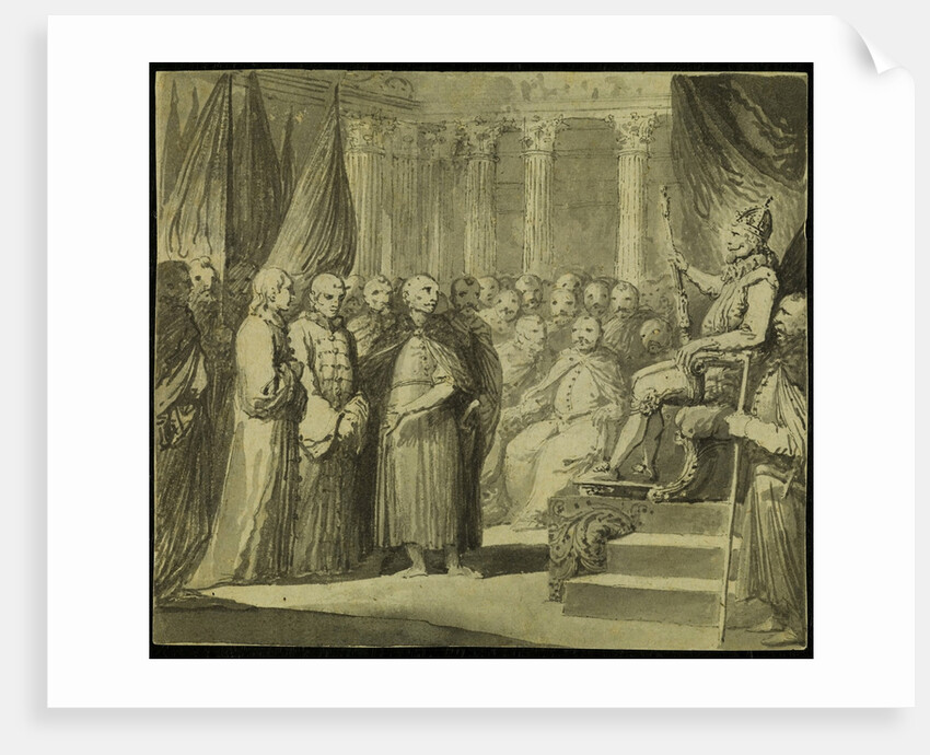 Tsar Vasili IV Ivanovich Shuisky before the King Sigismund III Vasa, Late 18th cent by Franciszek Smuglewicz