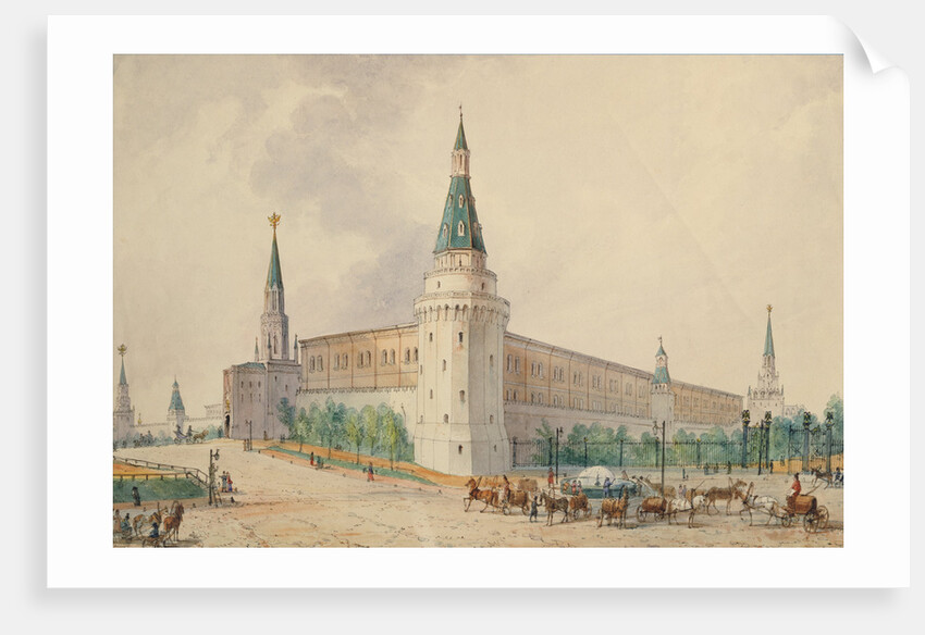 The Resurrection Square and the Alexander Garden in Moscow by Joseph Vivien