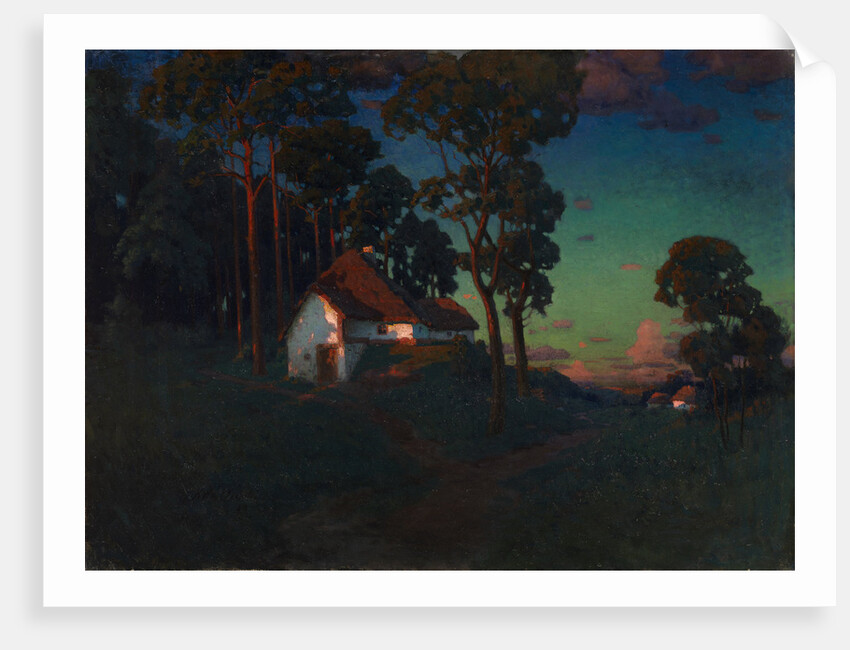 Village at Sunset, 1923 by Konstantin Wroblewski