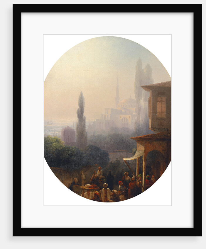 A market scene in Constantinople, with the Hagia Sophia beyond, 1860 by Ivan Konstantinovich Aivazovsky