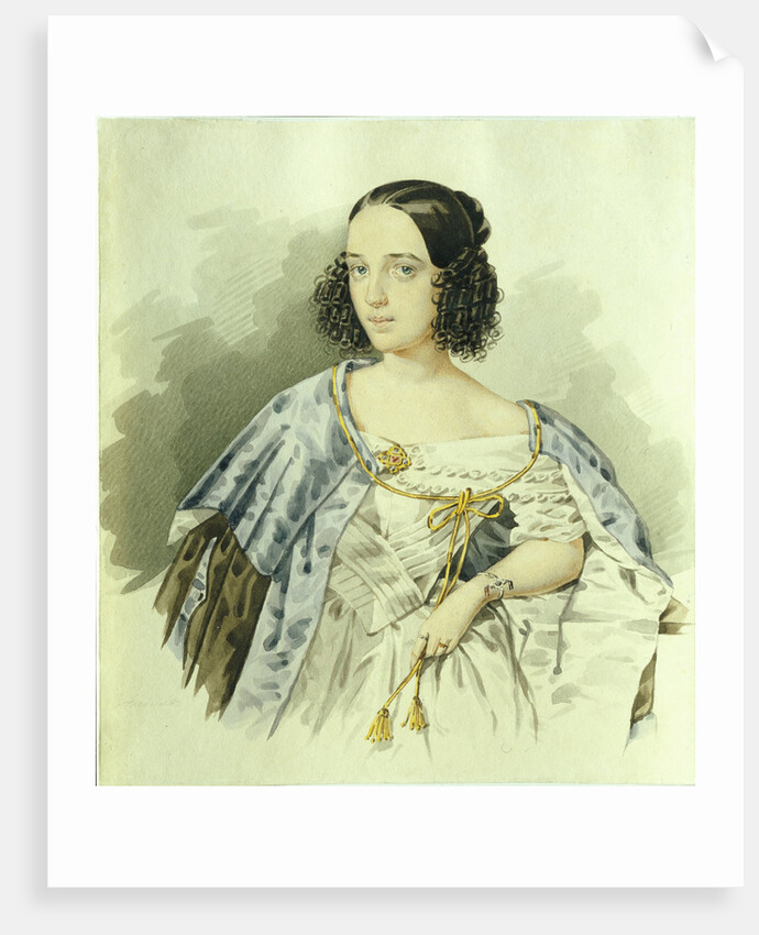 Portrait of the actress Varvara Asenkova, 1839 by I. Alexeyev
