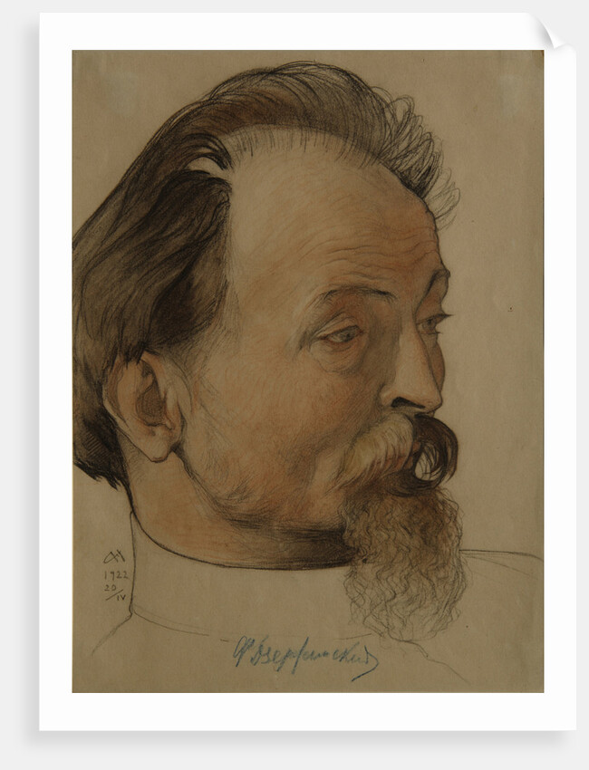 Portrait of the politician Felix E. Dzerzhinsky, the chairman of Cheka, 1922 by Nikolai Andreevich Andreev