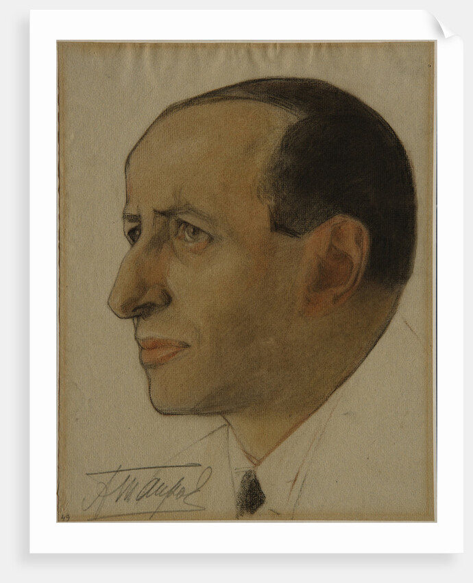 Portrait of the regisseur Alexander Tairov, Early 1920s by Nikolai Andreevich Andreev