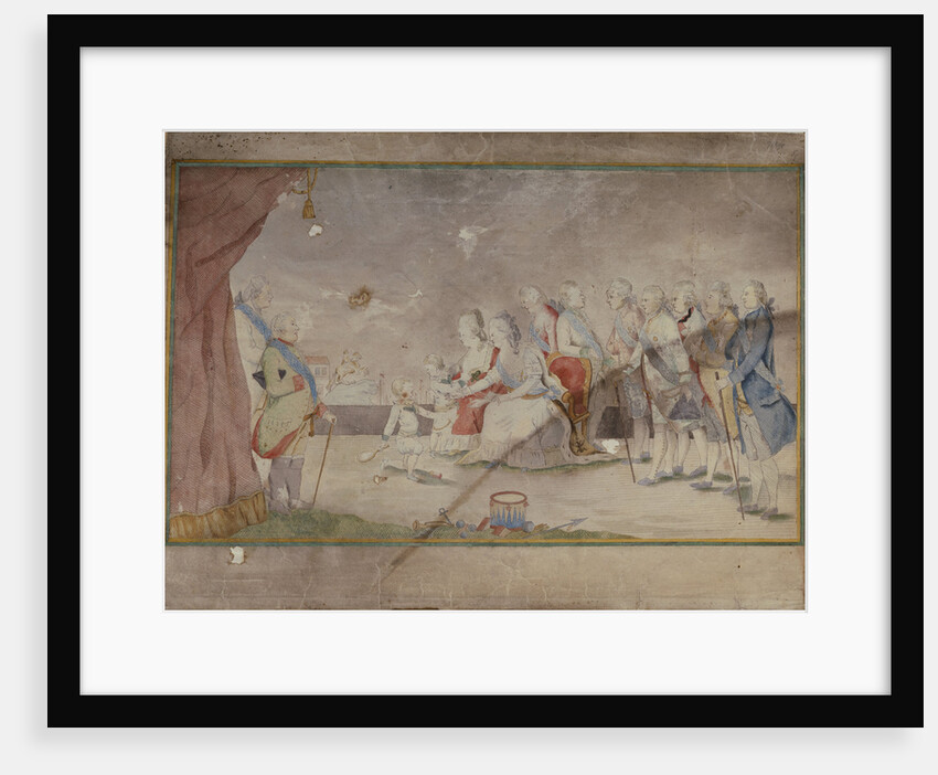 Empress Catherine II with her family and courtiers, End 1780s by Anonymous