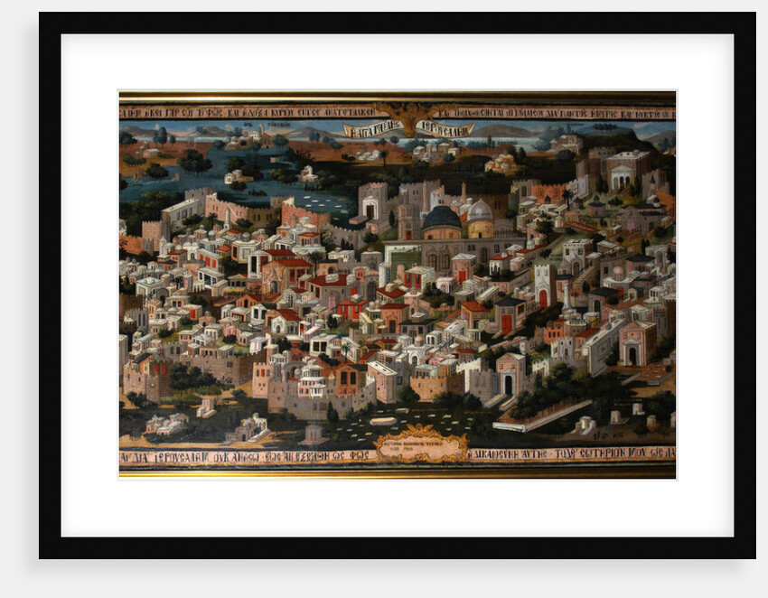 Panoramic view of Palestine with Jerusalem City, 1833 by Anonymous