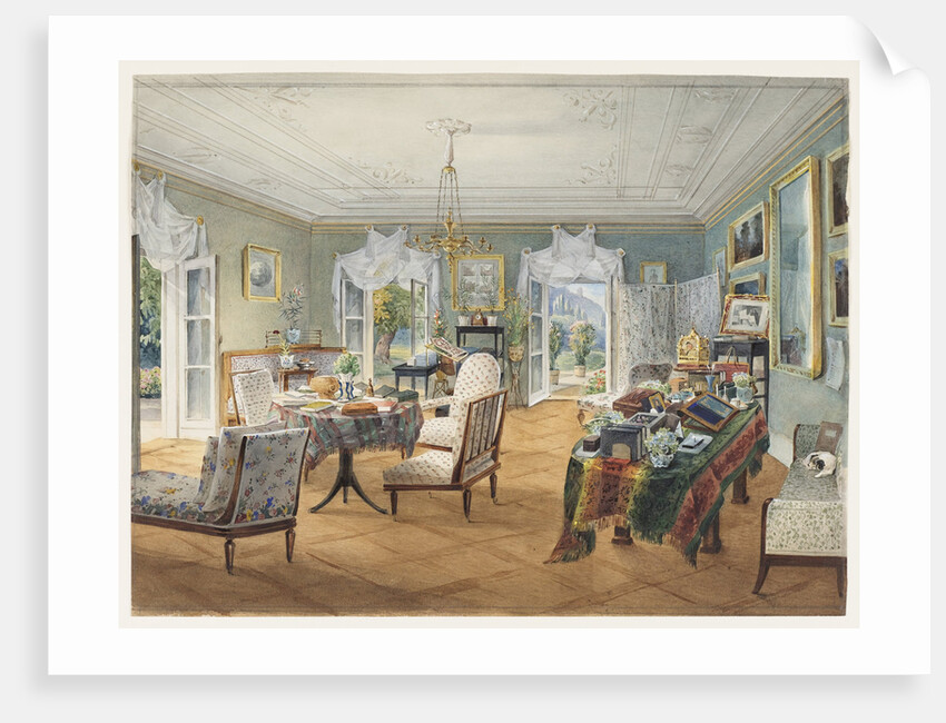 Sitting Room in a Country Estate, 1830-1840s by Anonymous