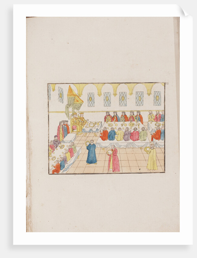 The wedding ceremony of Tsar Mikhail Feodorovich and Yevdokiya Lukyanovna, 1810 by Anonymous master