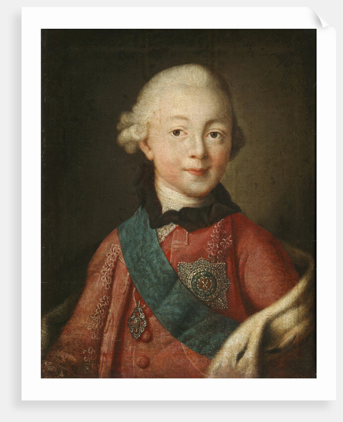 Portrait of Grand Duke Pavel Petrovich, 1765 by Alexei Petrovich Antropov