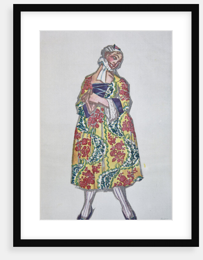 Costume design for the ballet Le donne di buon umore by C. Goldoni, 1917 by Léon Bakst