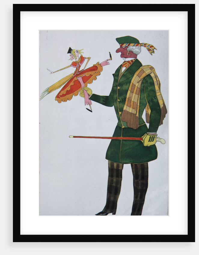 Englishman. Costume design for the ballet The Magic Toy Shop by G. Rossini, 1919 by Léon Bakst