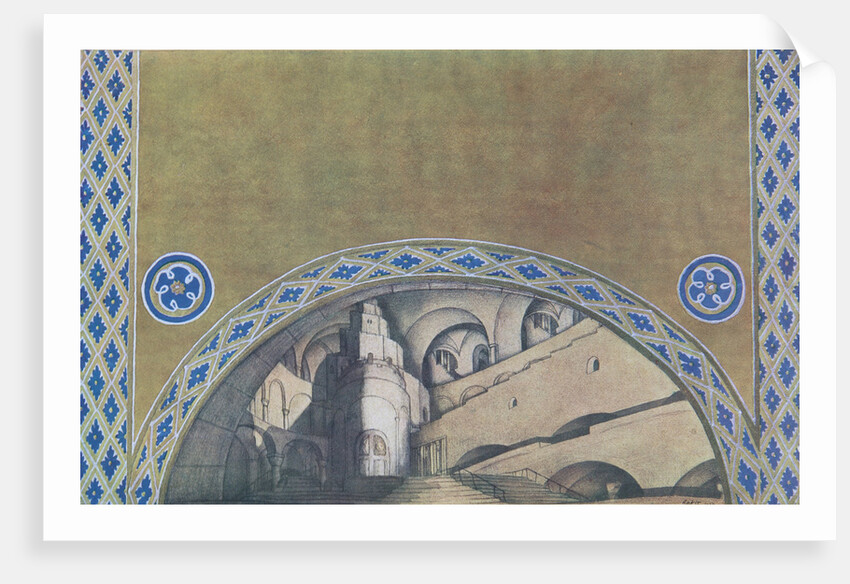 Stage design for the play The Martyrdom of St. Sebastian by Gabriele DAnnuzio, 1922 by Léon Bakst