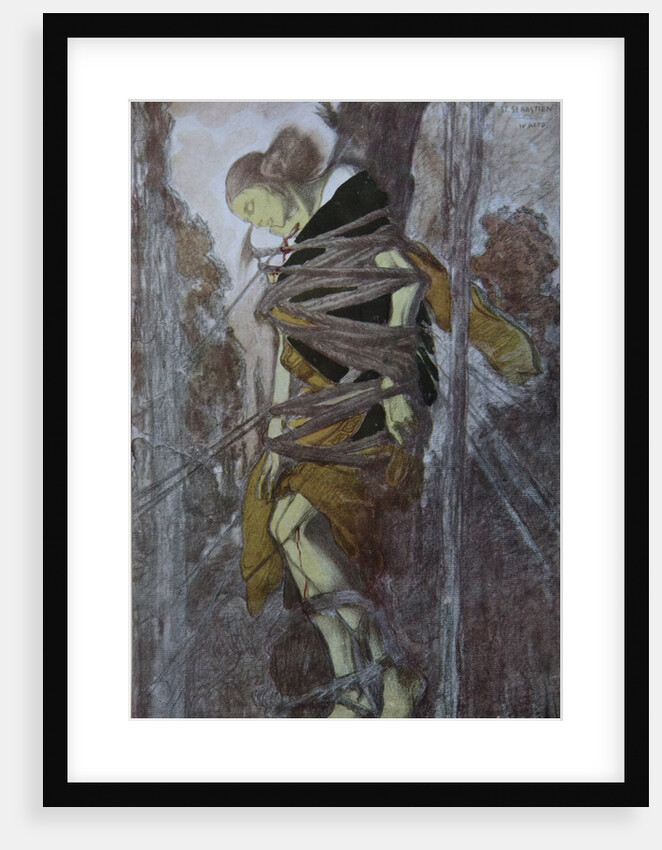 Ida Rubinstein in the play The Martyrdom of St. Sebastian by Gabriele DAnnuzio, 1922 by Léon Bakst