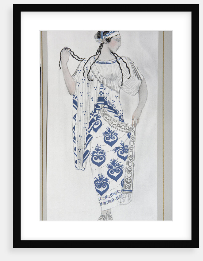 Costume design for Ida Rubinstein in the ballet Hélène de Sparte by E. Verhaeren and D. de Séverac, 1912 by Léon Bakst