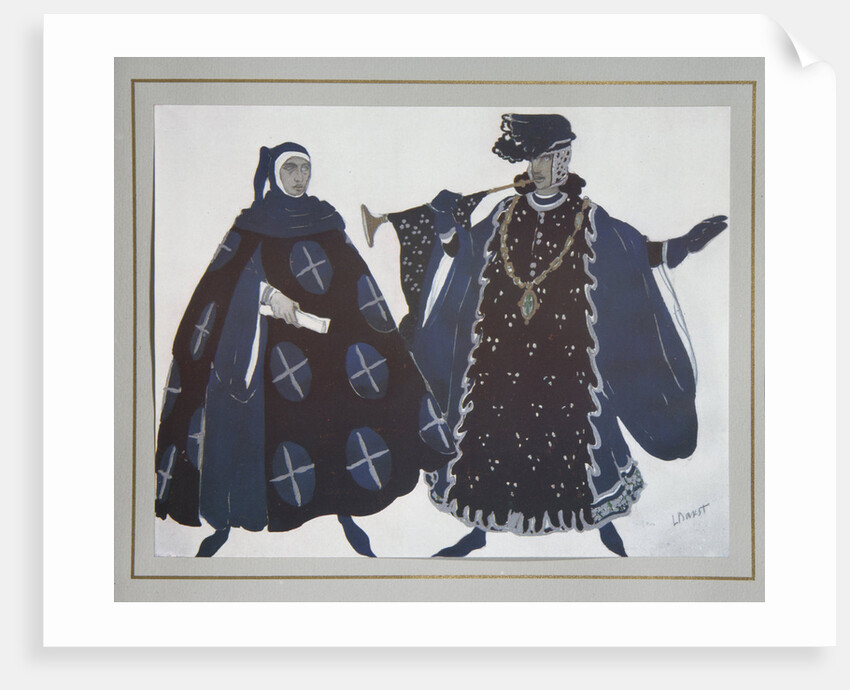 Costume design for the play The Martyrdom of St. Sebastian by Gabriele DAnnuzio, 1922 by Léon Bakst