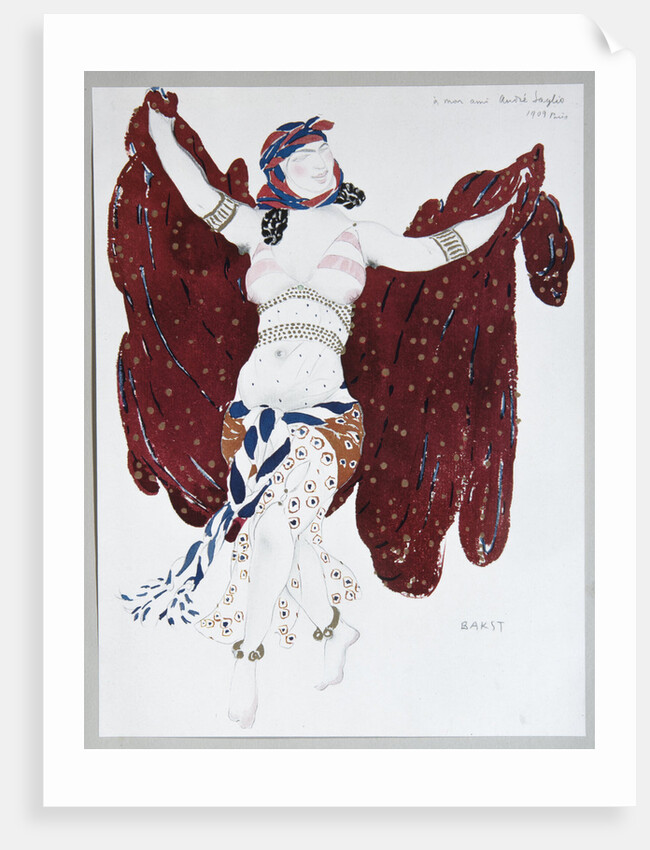 Costume design for the ballet Cléopatre, 1909 by Léon Bakst