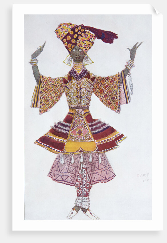 Costume design for the Ballet Blue God by R. Hahn, 1912 by Léon Bakst