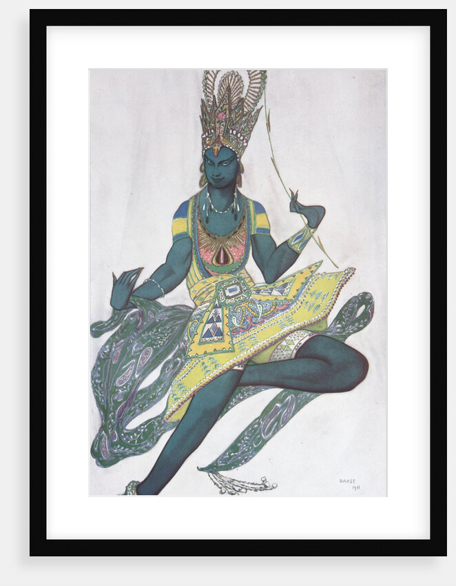 Vaslav Nijinsky. Costume design for the Ballet Blue God by R. Hahn, 1912 by Léon Bakst