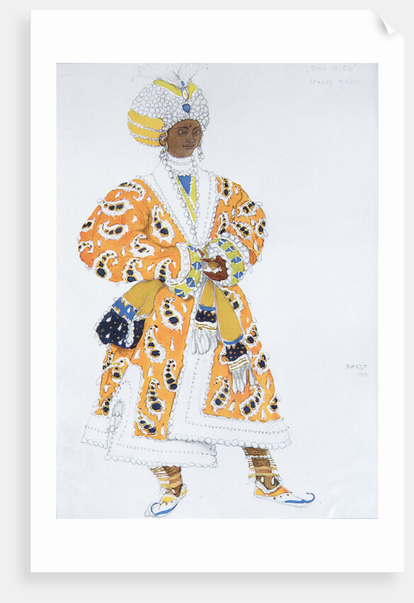 Costume design for Vaslav Nijinsky in the Ballet Blue God by R. Hahn, 1912 by Léon Bakst