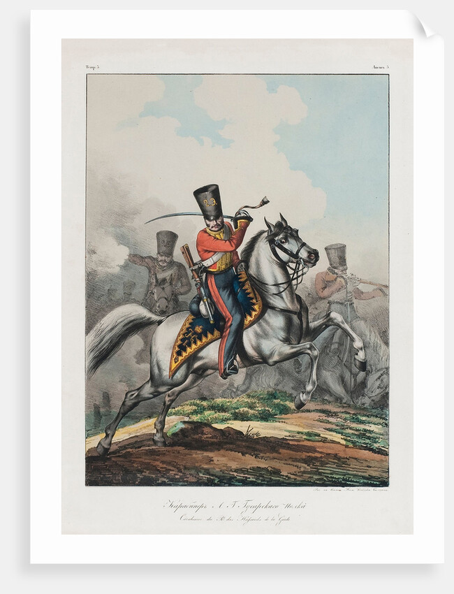 Carabinier of Hussar regiment, 1830s by Lev Alexandrovich Belousov