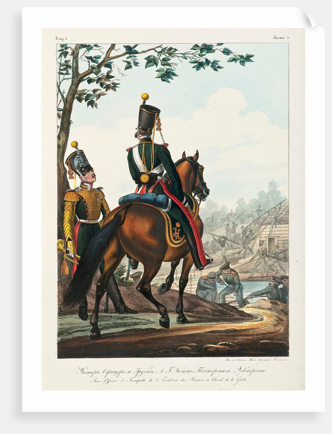 Under Officerr of the Cavalry Pioneer Squadron, 1830-1840s by Lev Alexandrovich Belousov
