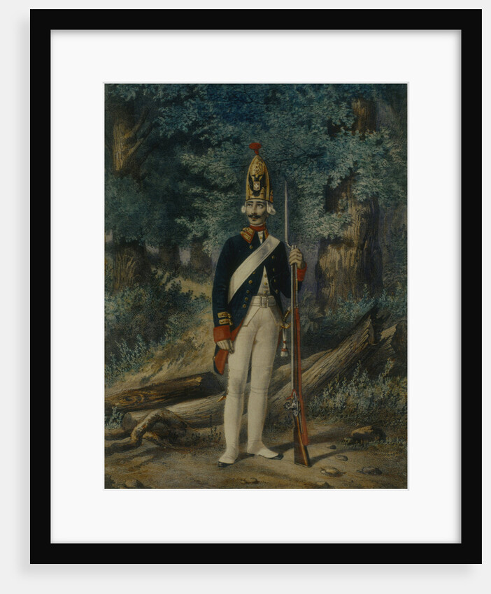 Grenadier of the Preobrazhensky Regiment in 1800, 1840s by Lev Alexandrovich Belousov