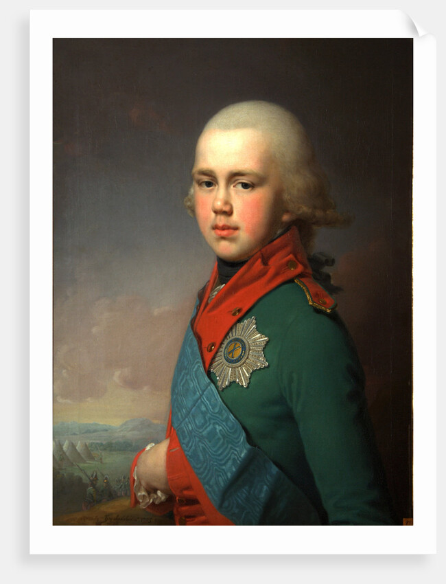 Portrait of Grand Duke Constantine Pavlovich of Russia, 1795 by Vladimir Lukich Borovikovsky