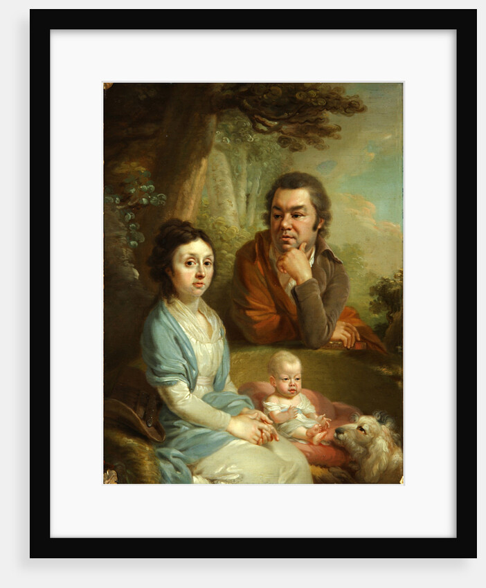 Portrait of Vasily Nebolsin, his Wife Avdotia and Child, End 1790s by Vladimir Lukich Borovikovsky
