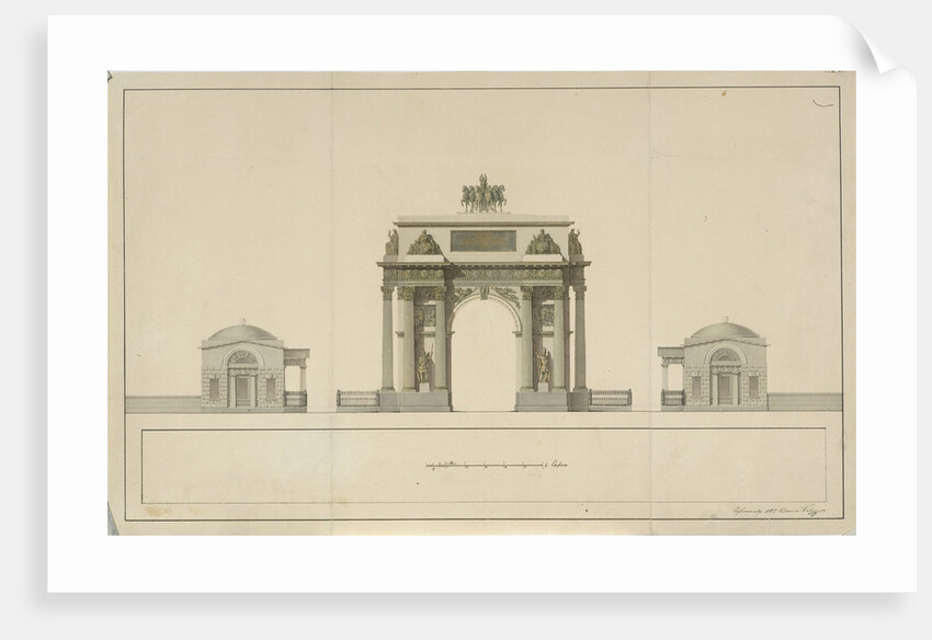 Triumphal Arch by Tverskaya Zastava in Moscow, 1826-1829 by Joseph Bové