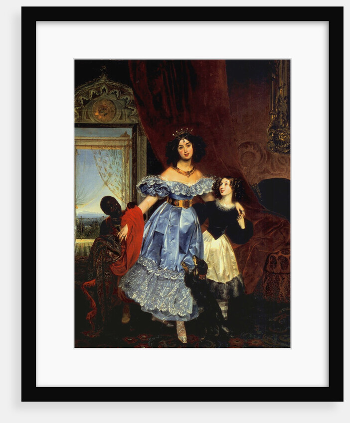 Portrait of Countess Julia Samoilova with her stepdaughter Amazillia Pacini and black boy, 1832-1834 by Karl Pavlovich Briullov