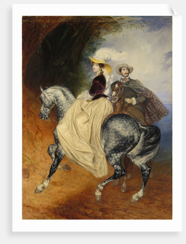 The Horsemen. Portrait of Eugeny and Emily Mussard, 1849 by Karl Pavlovich Briullov